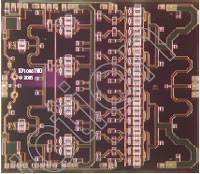 band amplifier power mmic chip gaas watt ghz stage circuit ended three hpa single phemt process