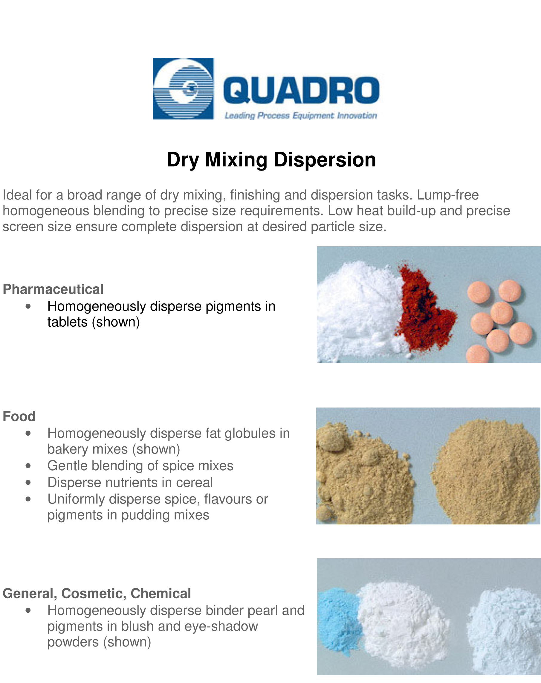 Dry Mixing Dispersion