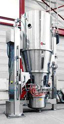 wurster bed coating hs fluid systems processing insert fbw partition cylindrical consists conical inner container ended open