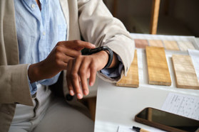 Woman using smartwatch-GettyImages-2248203064