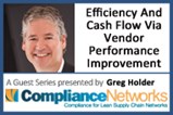 Efficiency And Cash Flow Via Vendor Performance Improvement Efficiency And Cash Flow Via Vendor Performance Improvement
