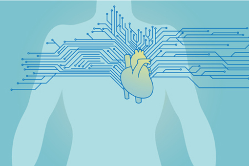 Human heart and abstract electrical circuit-GettyImages-1016152868