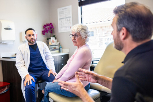 Senior woman meeting with doctor-GettyImages-2205398466