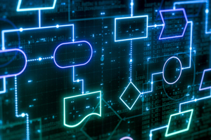 computer programming, machine learning, visual representation of code flow-GettyImages-2149260007