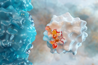 Molecular docking, Drug discovery research, biochemical binding site, ligand molecule complex-GettyImages-2256560414