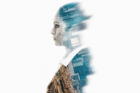 Double exposure of businesswoman-GettyImages-869880250