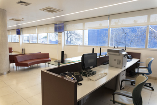 Empty hospital reception-GettyImages-1453087982