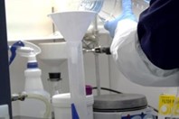 Bucket Evaluating a Chemical Fume Hood