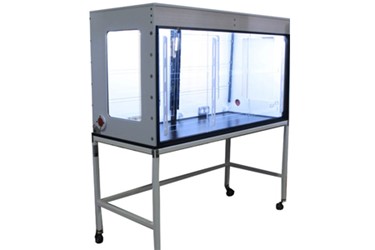 HPAPI Pharmaceutical Compacting And Coating Enclosure With Rolling Cart