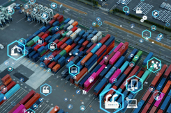 Smart logistics, Communication network, Digital transformation-GettyImages-1465159303