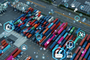 Smart logistics, Communication network, Digital transformation-GettyImages-1465159303