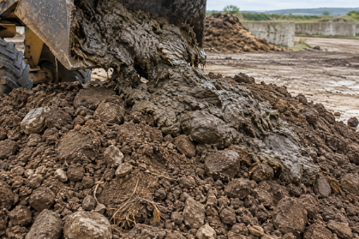 Sludge onto Dirt pile 06.23.2024