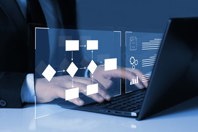 DeltaV PKM For One-Click Tech Transfer Podcast GettyImages-1413755087-business-man-computer-data-workflow-automation