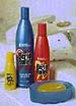 Line of Personal Care Bottles