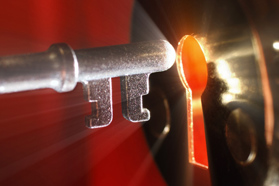 How Two Life Science Leaders Unlocked Pharma 4.0 Success Key-Keyhole with light-GettyImages-92240543