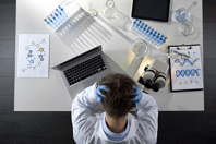 Frustrated scientist data iStock-1026204996