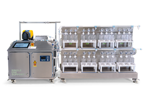 Flexible Platform For Aseptic Dispensing Into Single-Use Bags And Bottles SUS - ross-fill-bottle-transparent-single-use-support