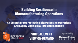 Building Resilience In Biomanufacturing Operations