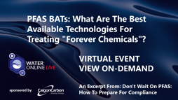 PFAS BATs: What Are The Best Available Technologies For Treating "Forever Chemicals"?