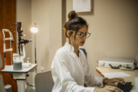 doctor at ophthalmology clinic-GettyImages-1266460873