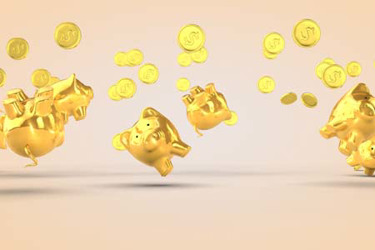 Gold Piggy Banks