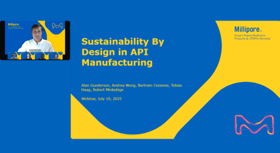 Sustainability By Design In API Manufacturing Sustainability By Design In API Manufacturing