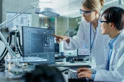 Computer Science Research Laboratory with Robotic Arm Model-GettyImages-968289652