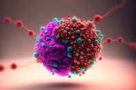Tumor microenvironment, cancer cells, t-cells, nanoparticles-GettyImages-1449007926