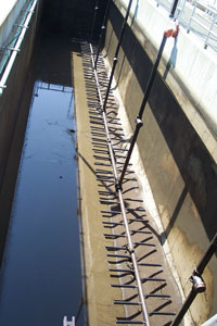 Inside Vallejo aeration basin prior to installation of new covers