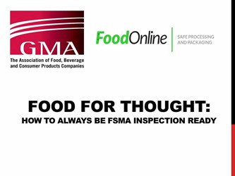 FSMA Inspection Preperation FSMA Inspection Preperation