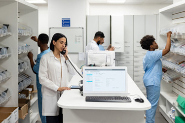 healthcare workers, hospital pharmacy, medicine-GettyImages-1773074128