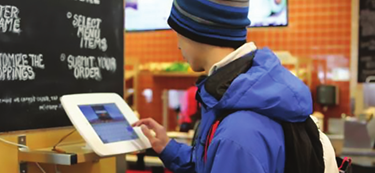 Student Ordering On Kiosk Student Ordering On Kiosk