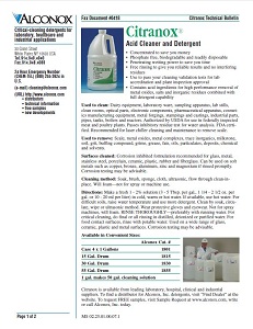 Citranox: Acid Cleaner And Detergent