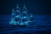 AI In The Water Sector: Navigating Innovation Responsibly Majestic Ship Navigating Digital Ocean-GettyImages-2045498917