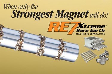 New Eriez Xtreme RE7 is 13 to 40 Percent Stronger than Existing Magnets in Head-to-Head Pull Test Comparisons New Eriez Xtreme RE7 is 13 to 40 Percent Stronger than Existing Magnets in Head-to-Head Pull Test Comparisons