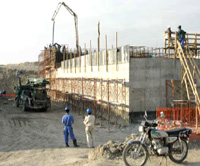 The inverted siphon structure at the Nasiriyah Drainage Pump Station is being built from the ground up, according to U.S. Army Corps of Engineer officials. [USACE Photo]
