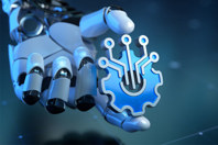 How Intelligent Automation Transforms CQV Workflows GettyImages-2187706221-robotic-hand-gear-automation