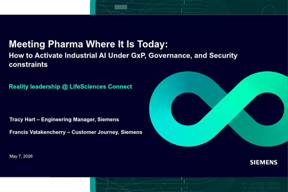 Meeting Pharma Where It Is Today: How To Activate Industrial AI Under GxP, Governance, And Security Constraints