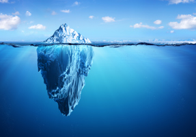 Iceberg Below and Above Water