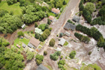 Floodwater surrounds homes-GettyImages-172445963