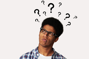 Confused Afro Guy Has Too Many Questions iStock-1159063564