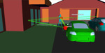 Simulate Dynamic Wireless Mobility With Wireless InSite UWB indoor outdoor wireframe 2nd - frame at 0m1s