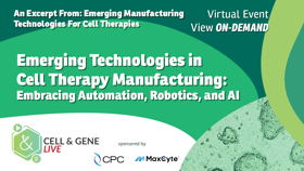 Emerging Technologies In Cell Therapy Manufacturing: Embracing Automation, Robotics, And AI  25_03_CGL_1280x720_Seg02