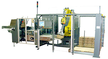 CP18/28 + FLEX PALLETIZER: High-Speed Side-Loading Integrated Solution