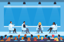 GettyImages-2180891756 roundtable, discussion, audience, live event