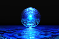 Fantastic landscape of Mechanized Sea and Sphere-GettyImages-2173616725