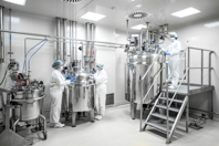 workers in pharmaceutical laboratory-GettyImages-1405590530