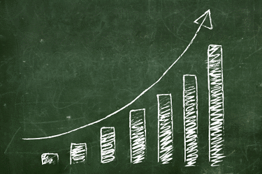 Upward-trend-chalkboard