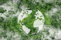 GettyImages-1903972230 Sustainability Concept, Green Forest With Globe Earth