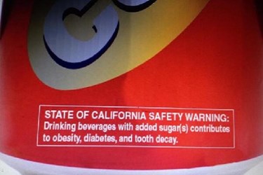 California Soda Warning Labels